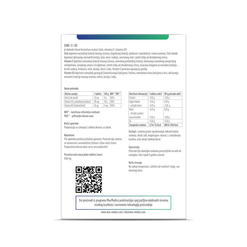 Cink + C + D3 | Basic | MaxMedica