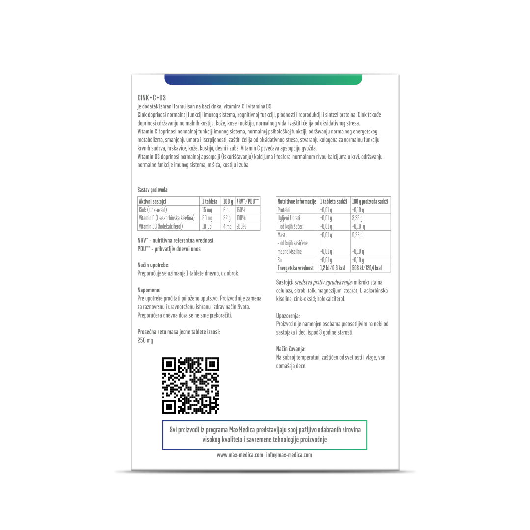 Cink + C + D3 | Basic | MaxMedica